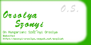 orsolya szonyi business card